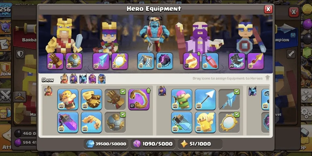 COC547 TH17 LEGENDARY DRAGON SCENERY ALLMAXED HERO EQUIPMENT MAXED STRONG TROOPS PETS 256 LEVEL (G)